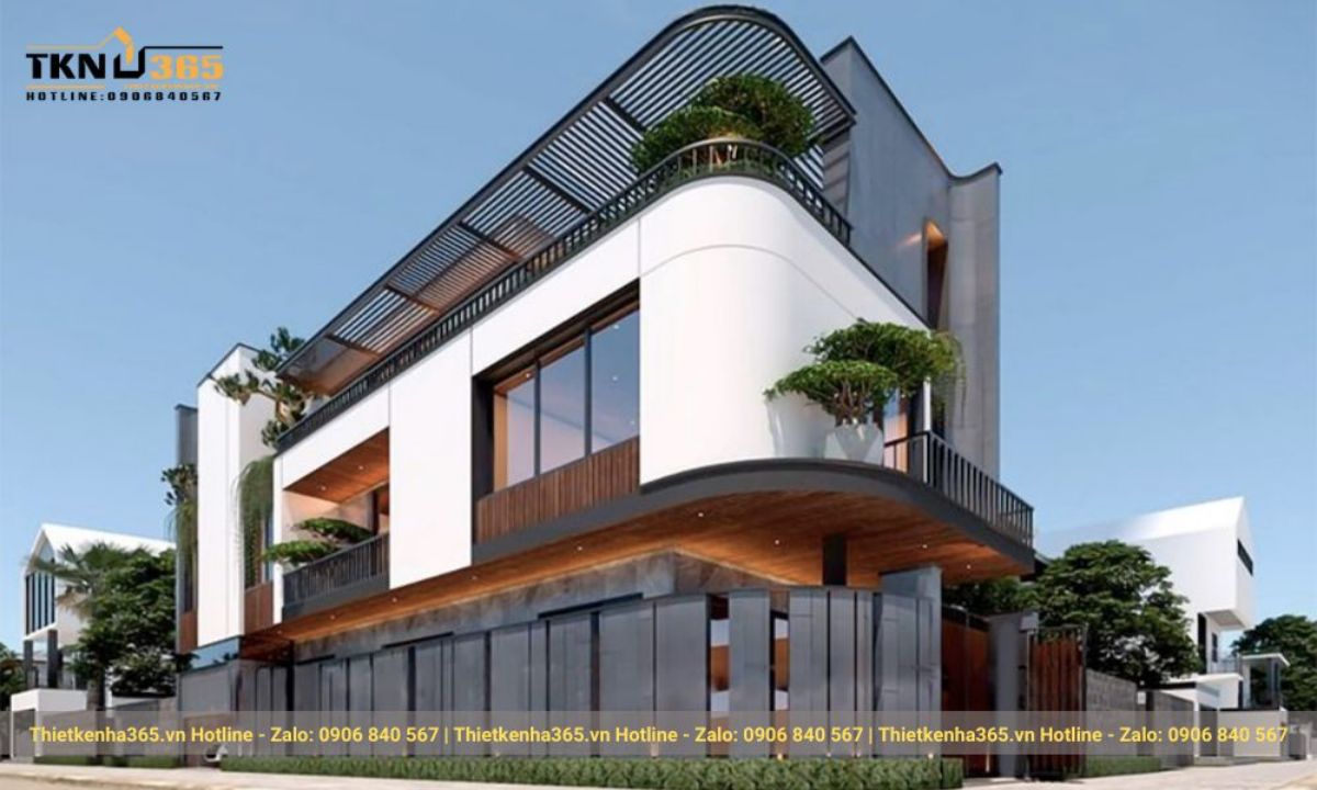 Mẫu thiết kế nhà 2 mặt tiền kinh doanh đẹp