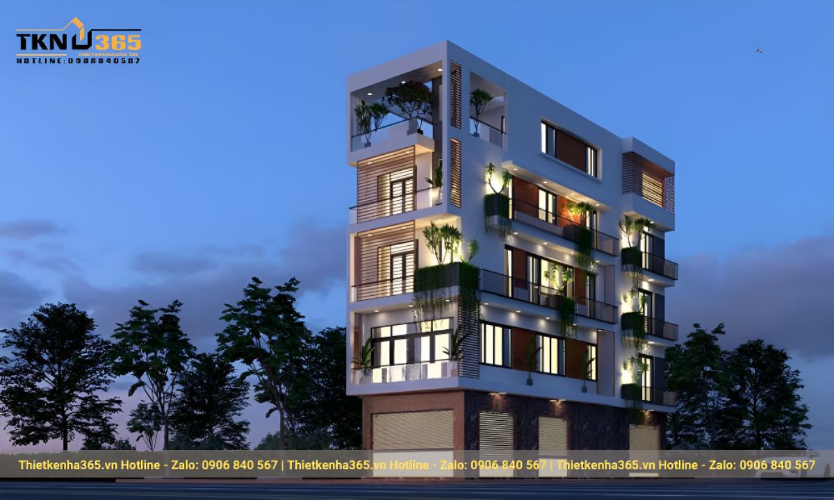 Mẫu thiết kế nhà 2 mặt tiền kinh doanh đẹp