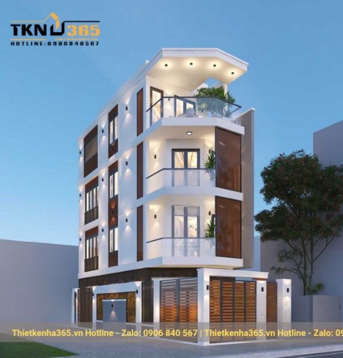 Mẫu thiết kế nhà 2 mặt tiền kinh doanh đẹp