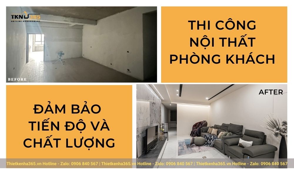 Sản xuất và lắp đặt trang trí nội thất phòng khách