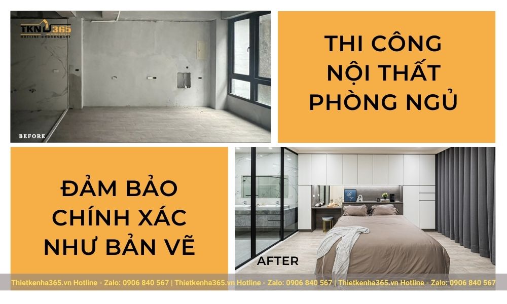 Thi công nội thất phòng ngủ