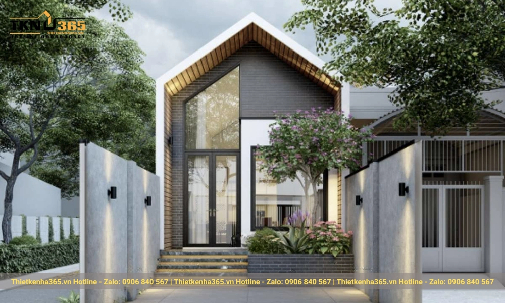 Nhà đẹp 1 tầng 5x15m