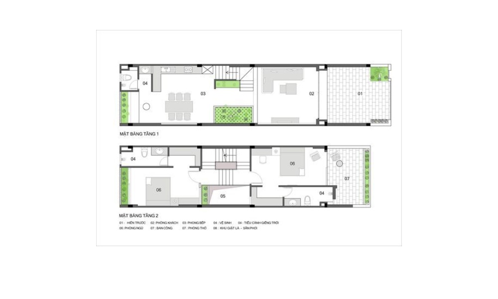 thiết kế nhà 60m2 2 tầng 600 triệu