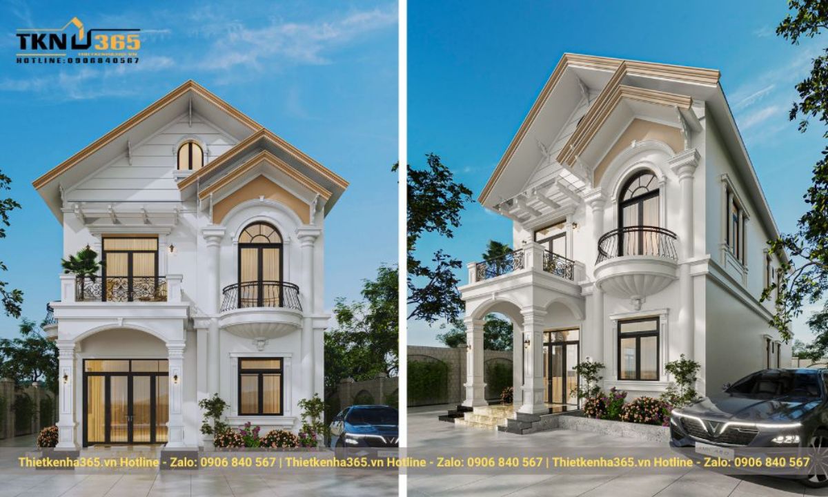 nhà 2 tầng mái thái