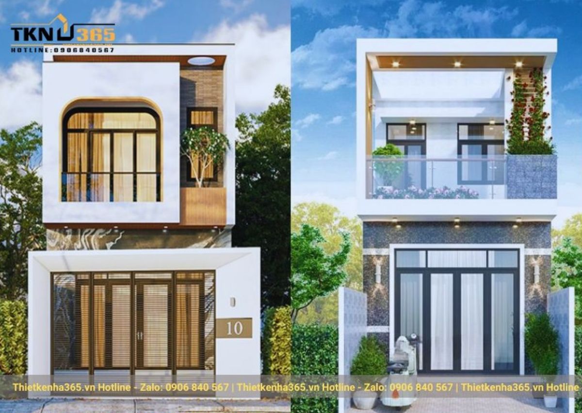 mẫu Nhà ống 2 tầng