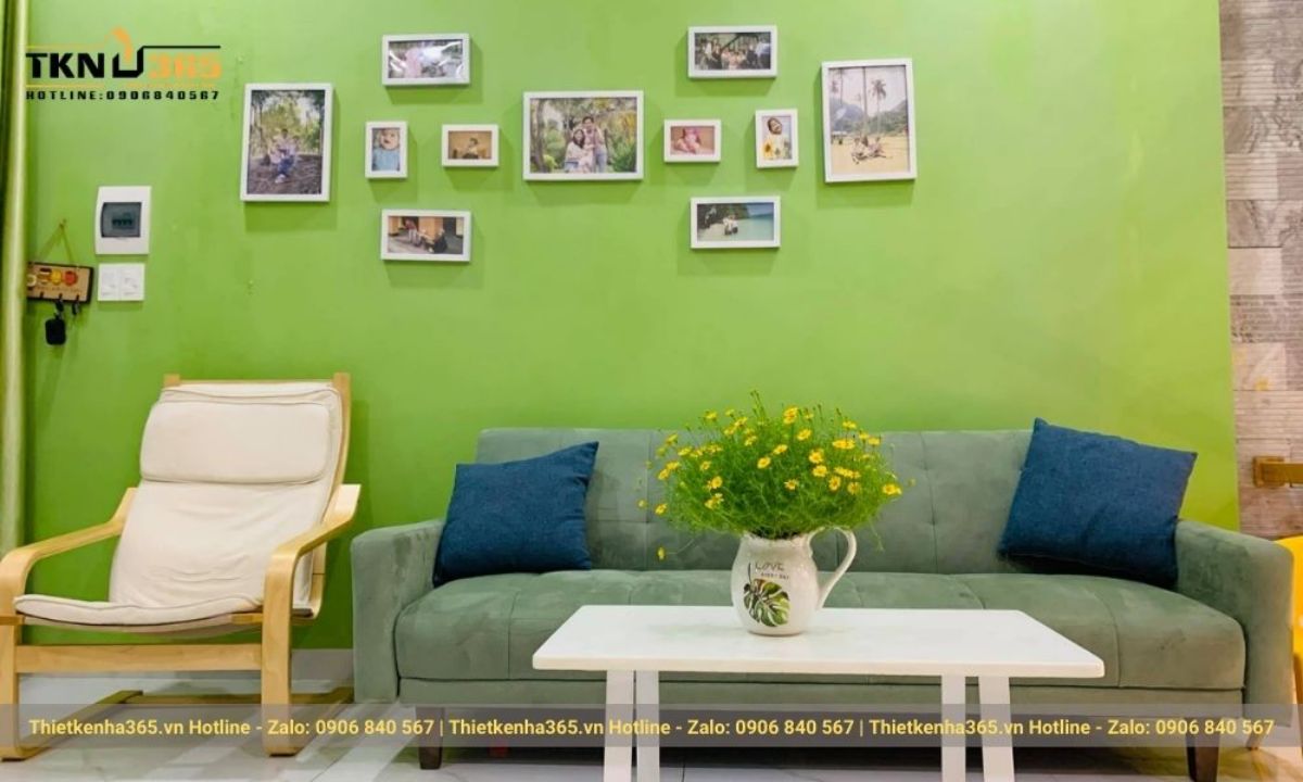 nội thất nhà cấp 4 có gác lửng