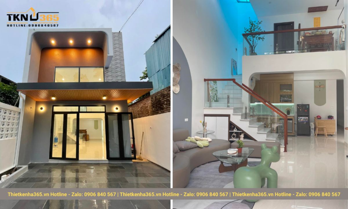 nội thất nhà cấp 4 có gác lửng