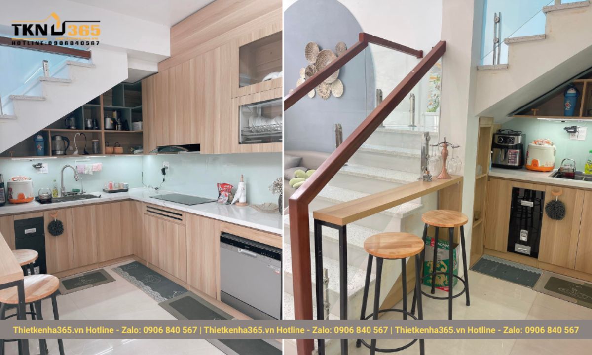 nội thất nhà cấp 4 có gác lửng