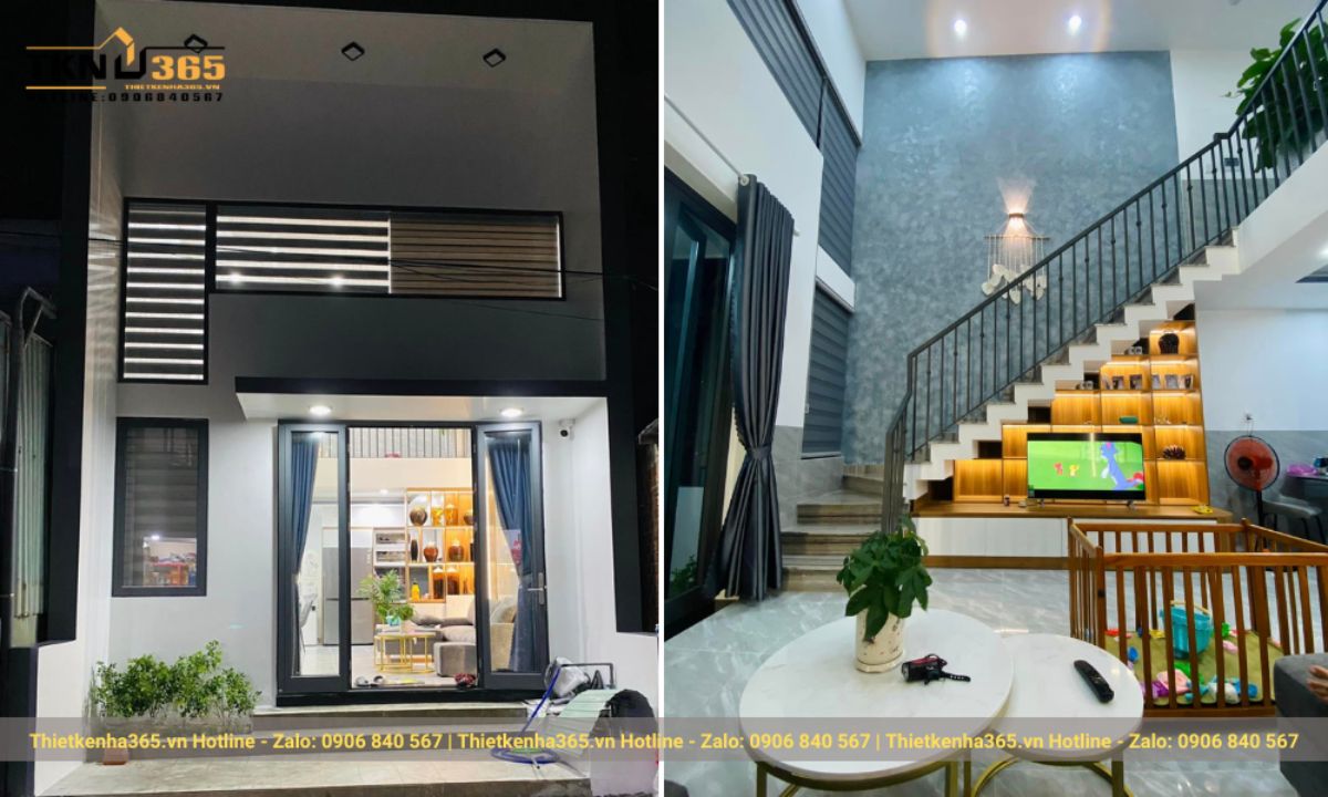 nội thất nhà cấp 4 có gác lửng