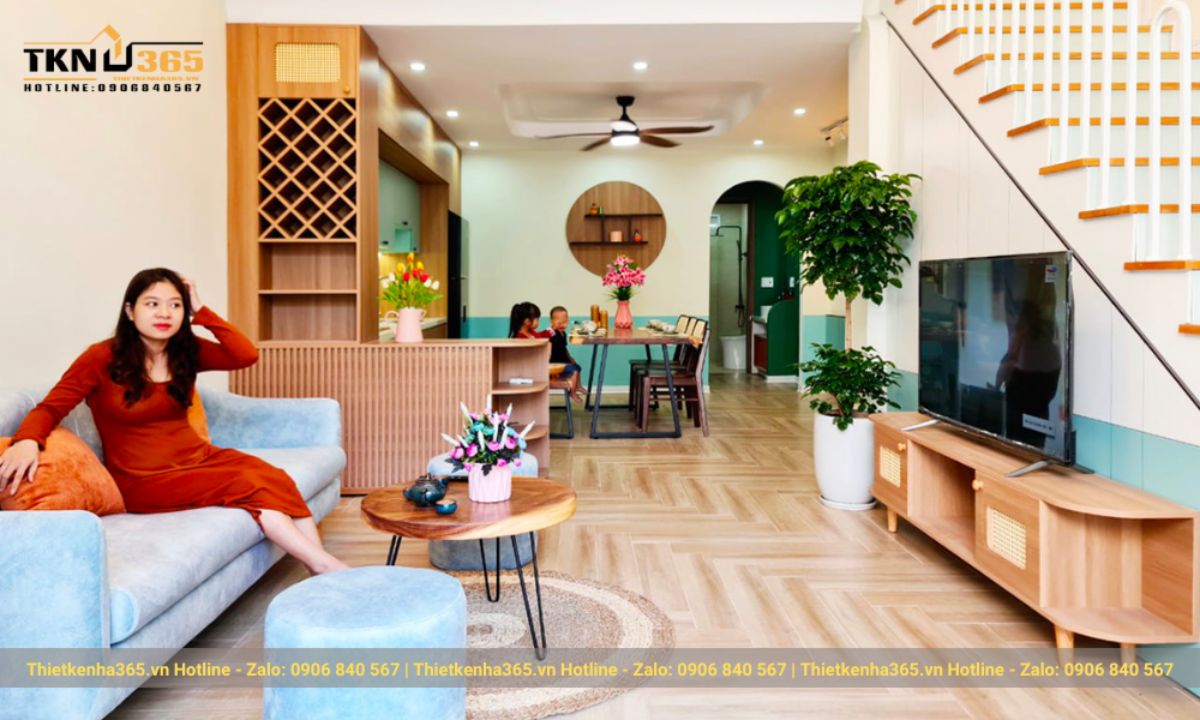 nội thất nhà cấp 4 có gác lửng