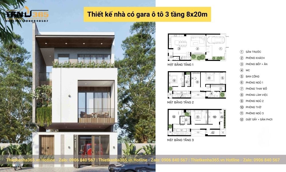 thiet ke nha co gara o to 1