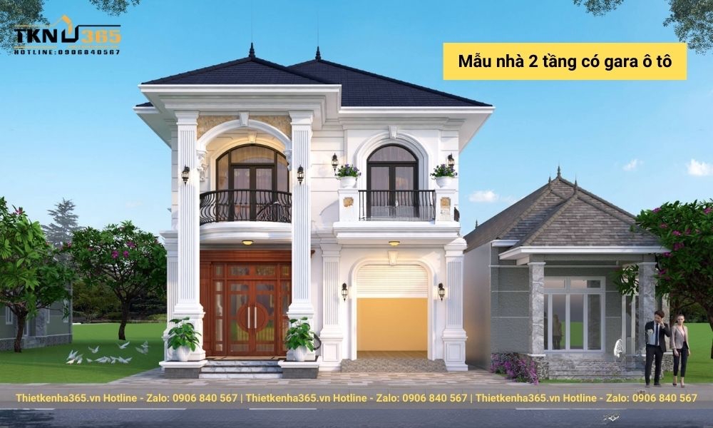 thiet ke nha co gara o to 12