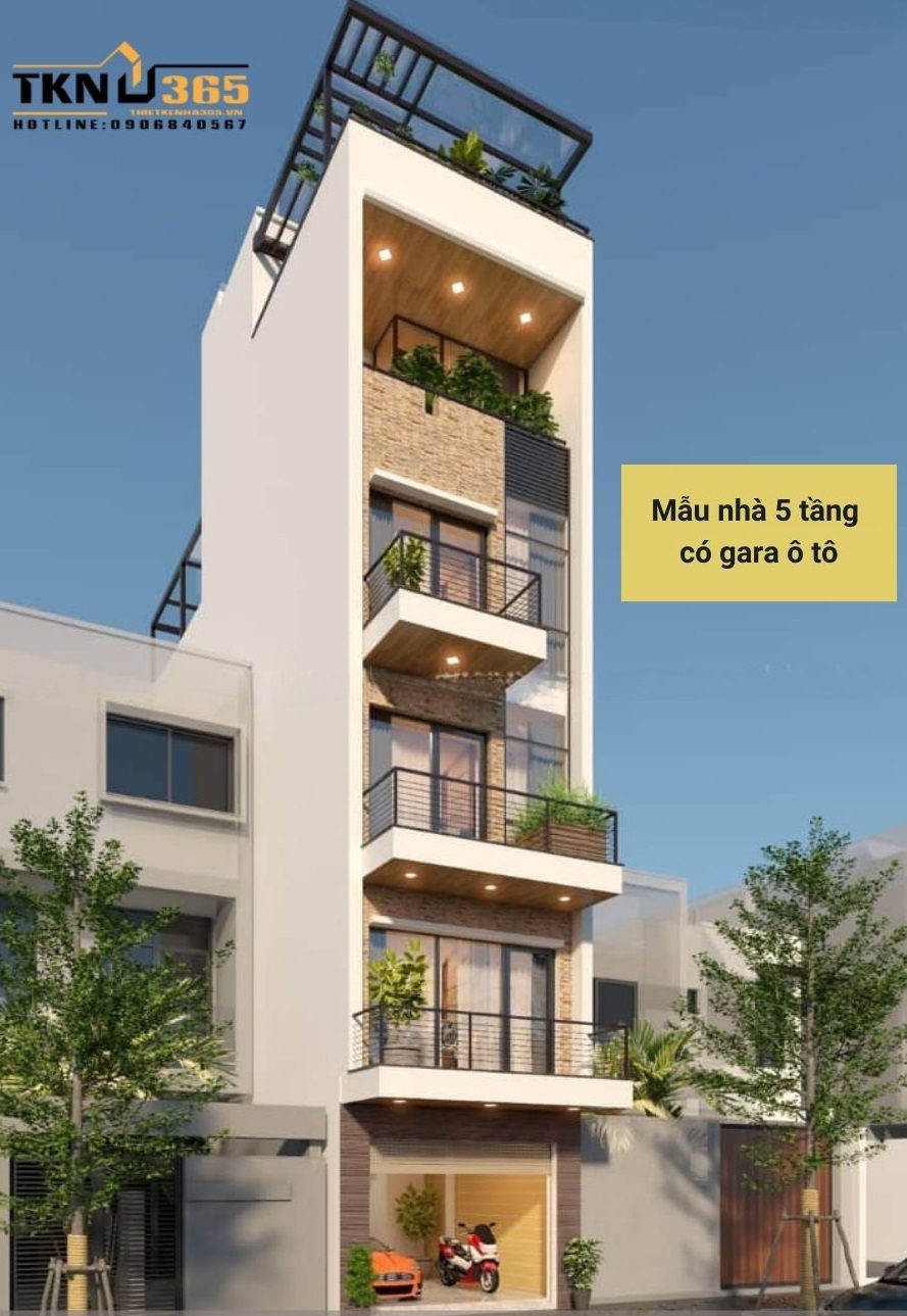 thiet ke nha co gara o to 13