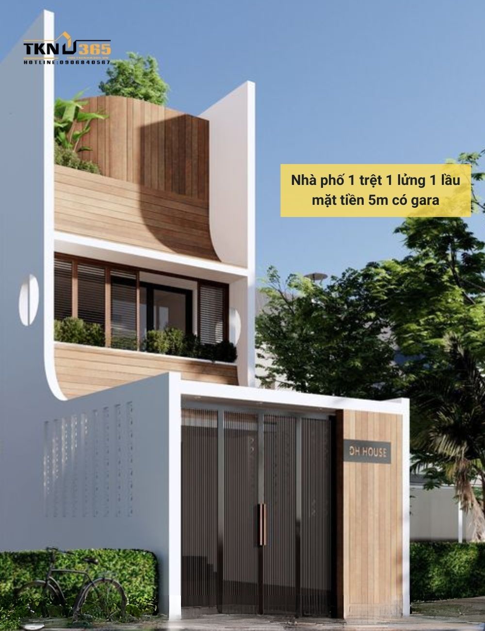 thiet ke nha co gara o to 17