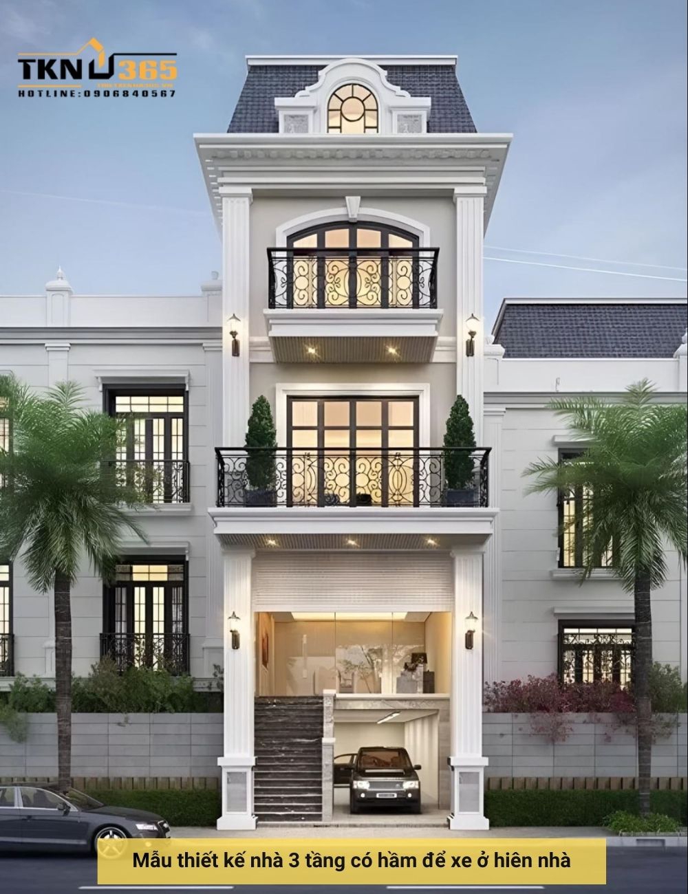 thiet ke nha co gara o to 3