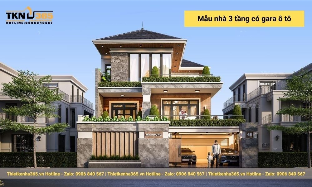 thiet ke nha co gara o to 6