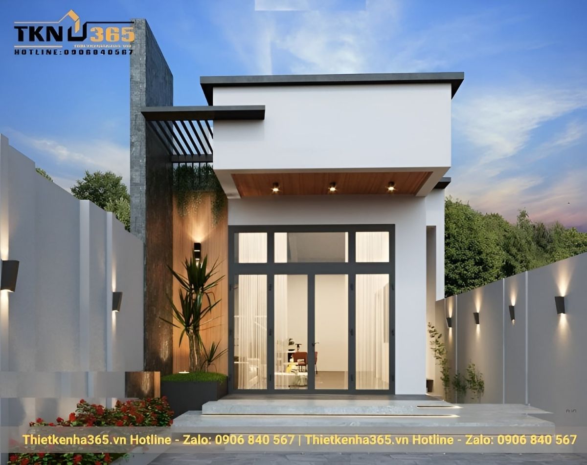 Mẫu thiết kế nhà ống 1 tầng đẹp