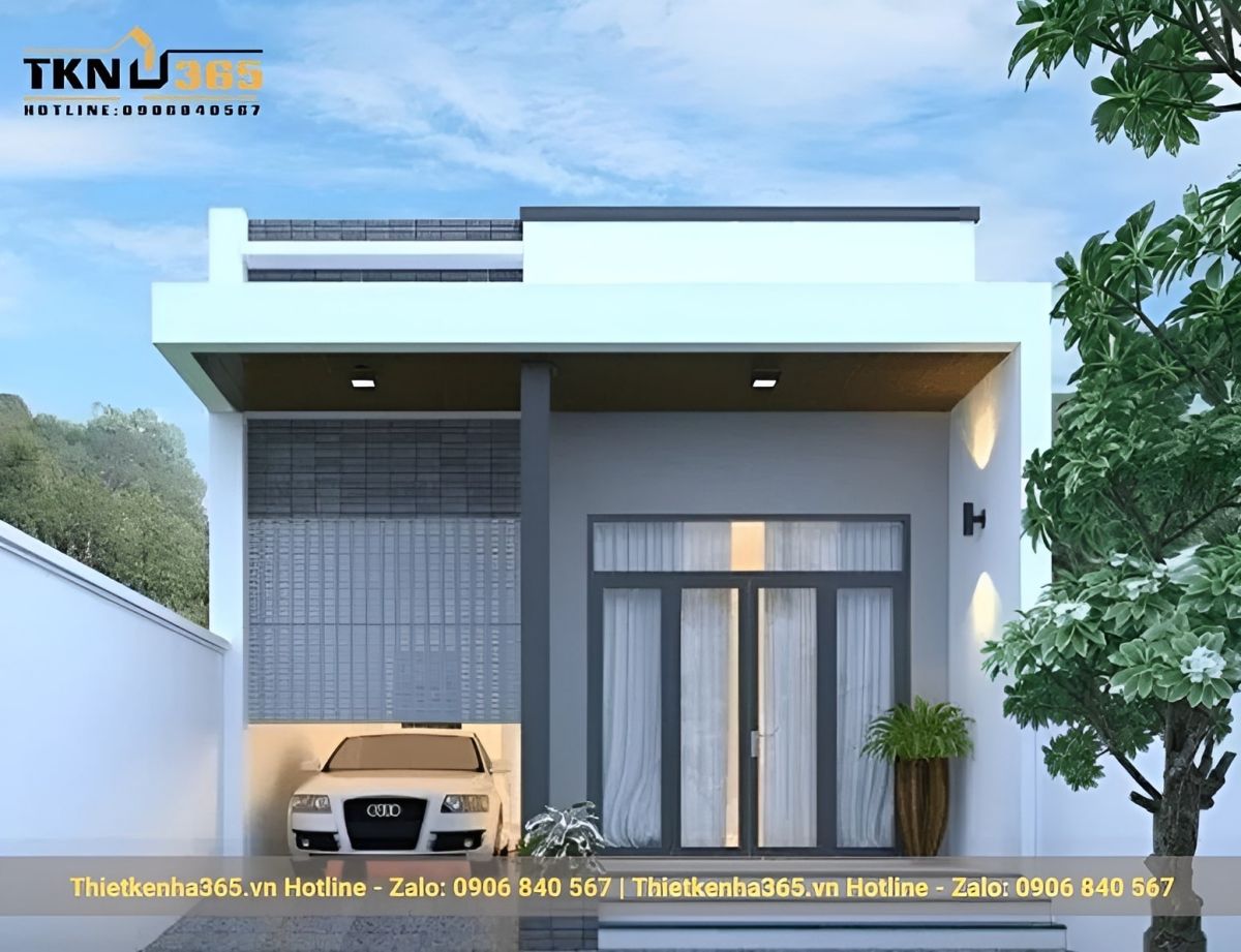 Mẫu thiết kế nhà ống 1 tầng đẹp