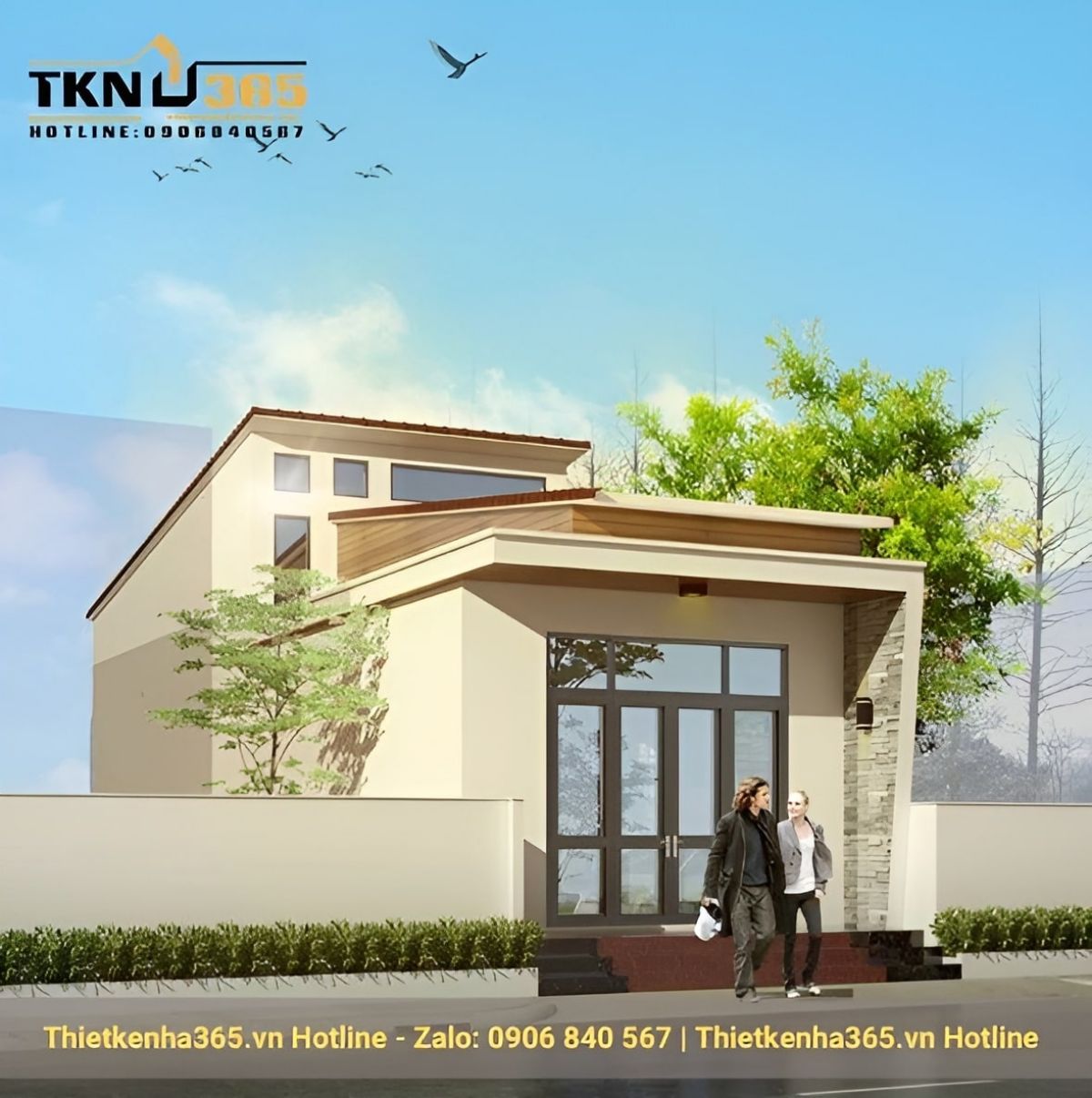 Mẫu thiết kế nhà ống 1 tầng đẹp