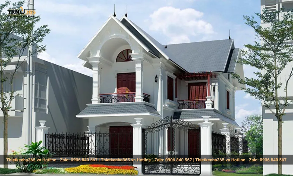 Nhà ống 2 tầng mái Thái