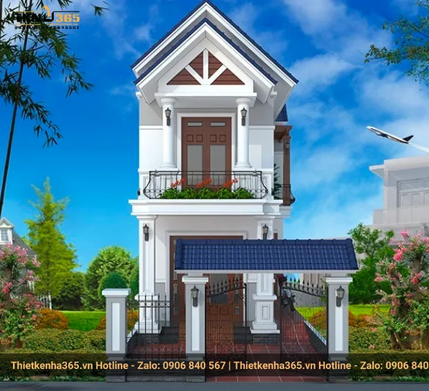 Nhà ống 2 tầng tân cổ điển