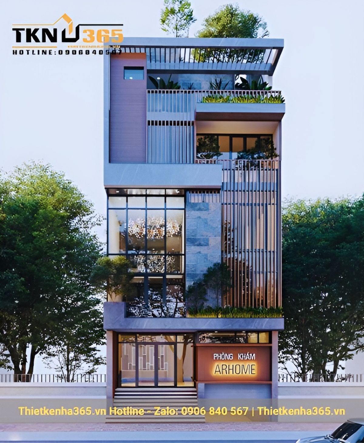 mẫu thiết kế nhà phố rộng 6m 3 tầng kinh doanh