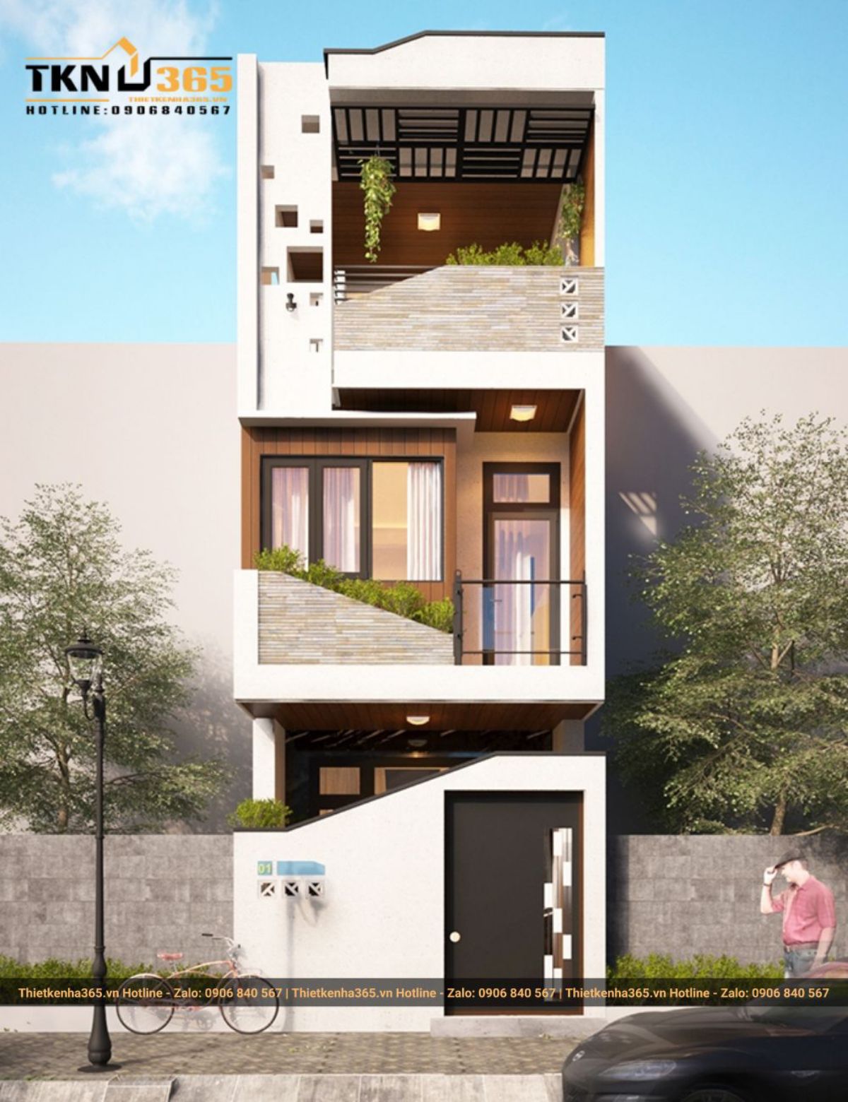 mẫu thiết kế nhà phố rộng 6m không gian mở