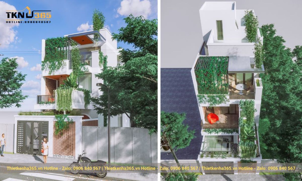 mẫu thiết kế nhà phố rộng 6m 3 tầng