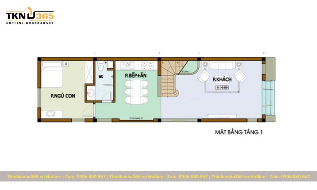 bản vẽ mẫu thiết kế nhà phố rộng 6m