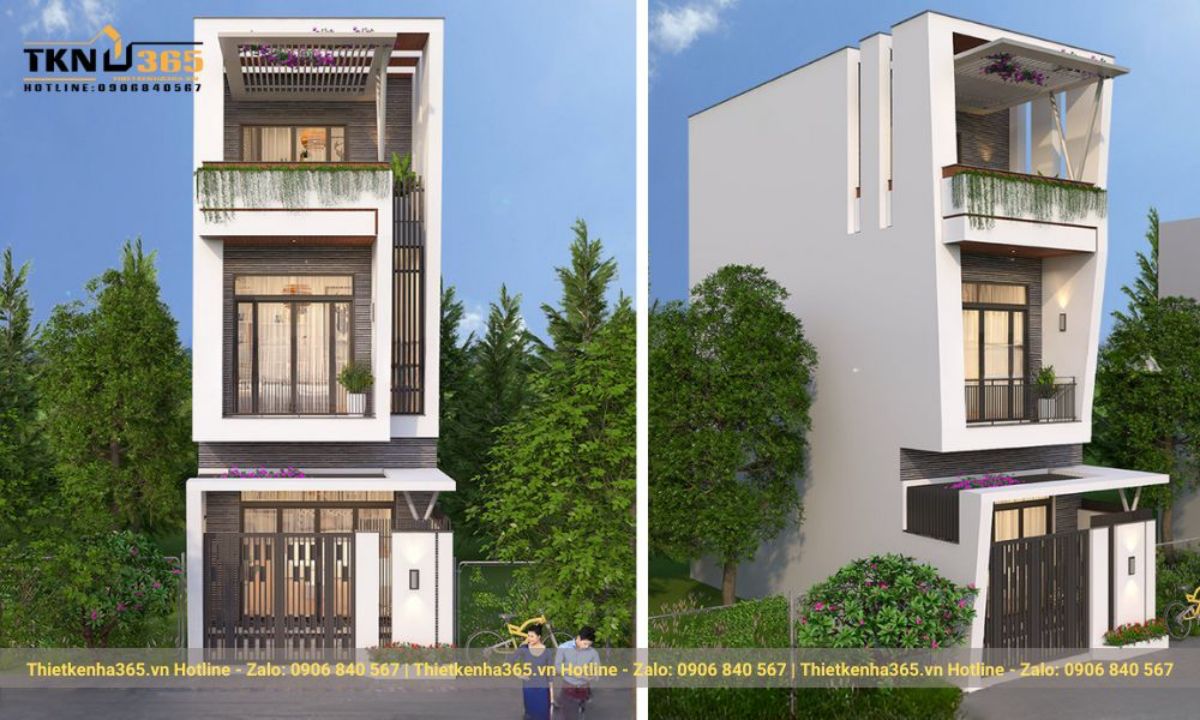 mẫu thiết kế nhà phố rộng 6m 3 tầng