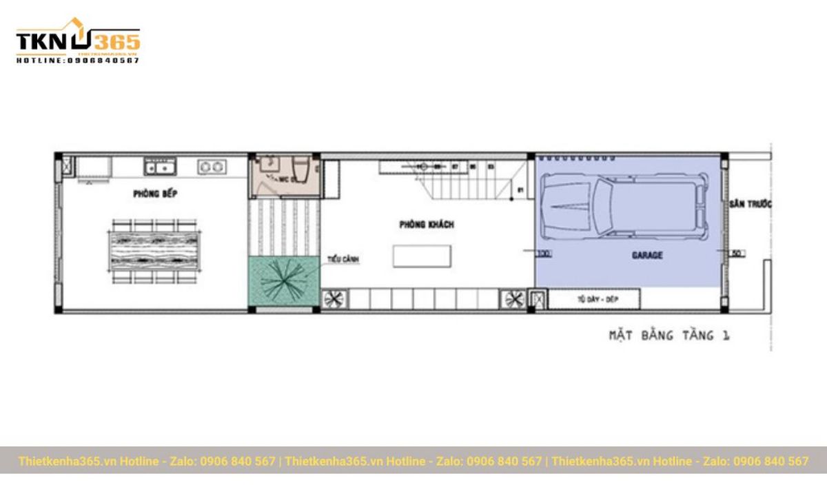 bản vẽ mẫu thiết kế nhà phố rộng 6m