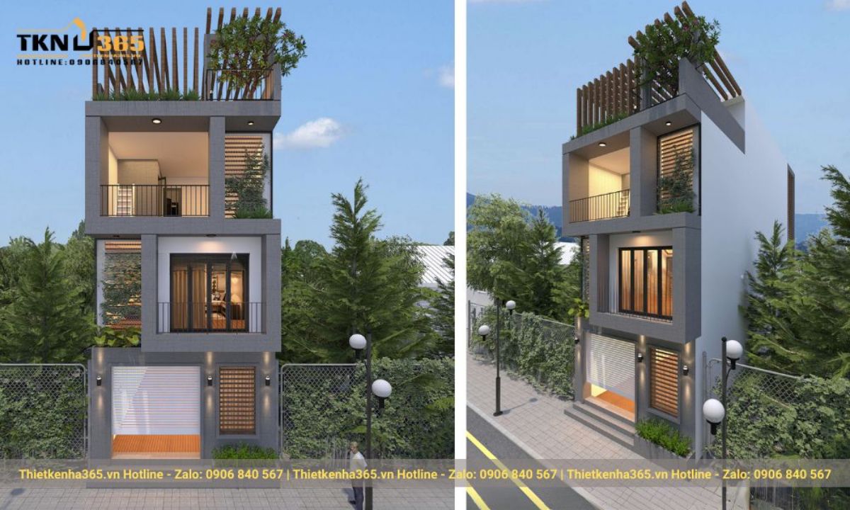 mẫu thiết kế nhà phố rộng 6m hiện đại