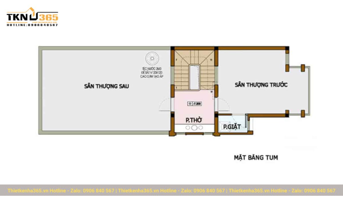 bản vẽ mẫu thiết kế nhà phố rộng 6m