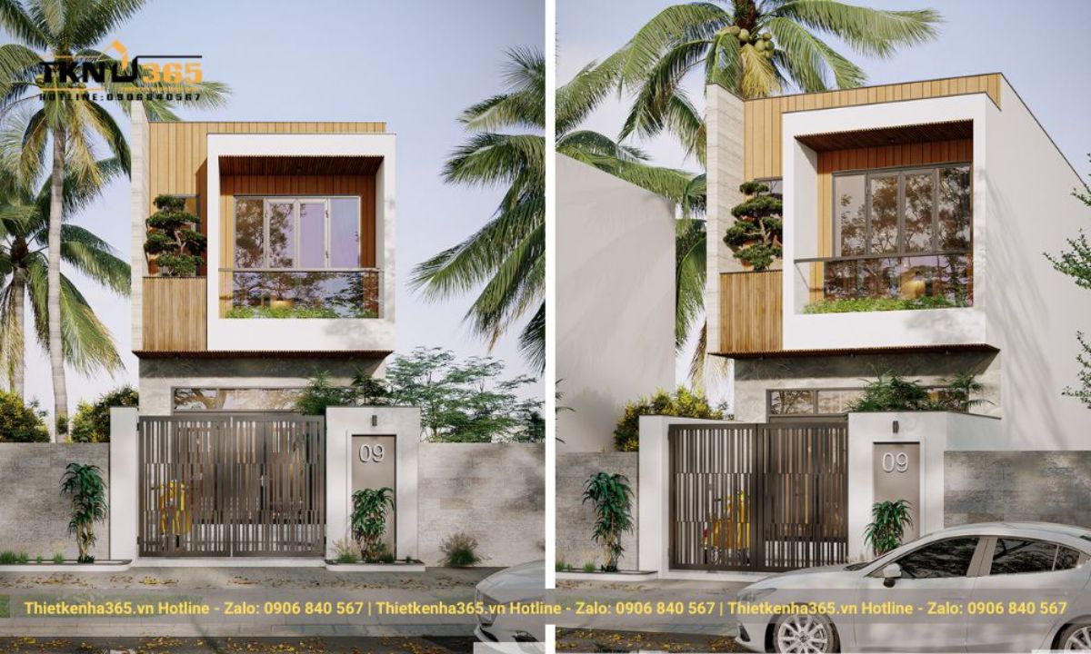 mẫu thiết kế nhà phố rộng 6m