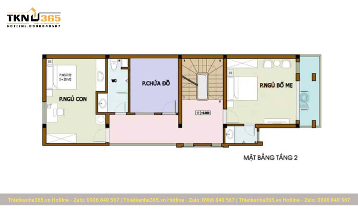 bản vẽ mẫu thiết kế nhà phố rộng 6m