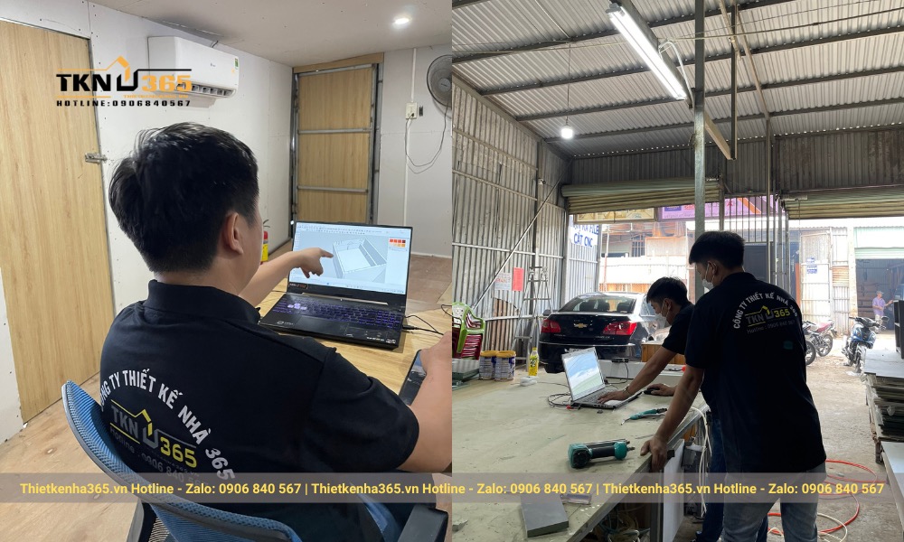 Kiến trúc sư lên bản vẽ dựa trên yêu cầu của khách hàng và các thông tin khác đã thu thập được