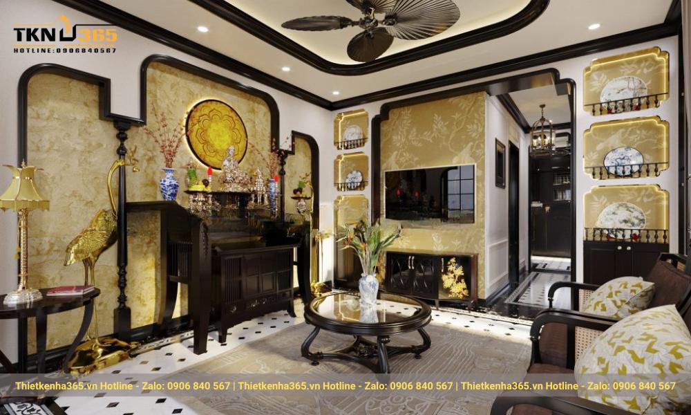 Phòng thờ ấm cúng phong cách Á Đông