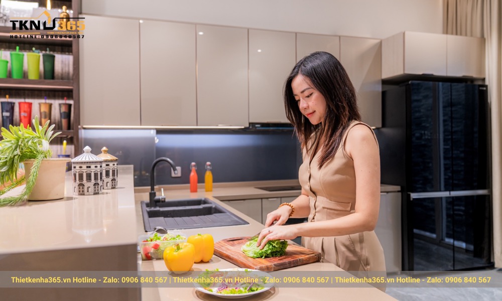 Khu vực nấu nướng tiện nghi