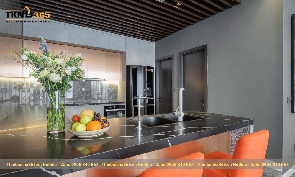 Mặt bàn bếp ốp đá nhân tạo LG Hàn Quốc