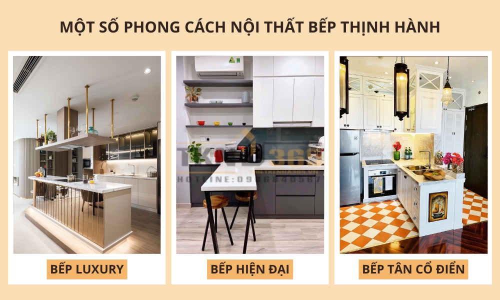 thi công nội thất phòng bếp