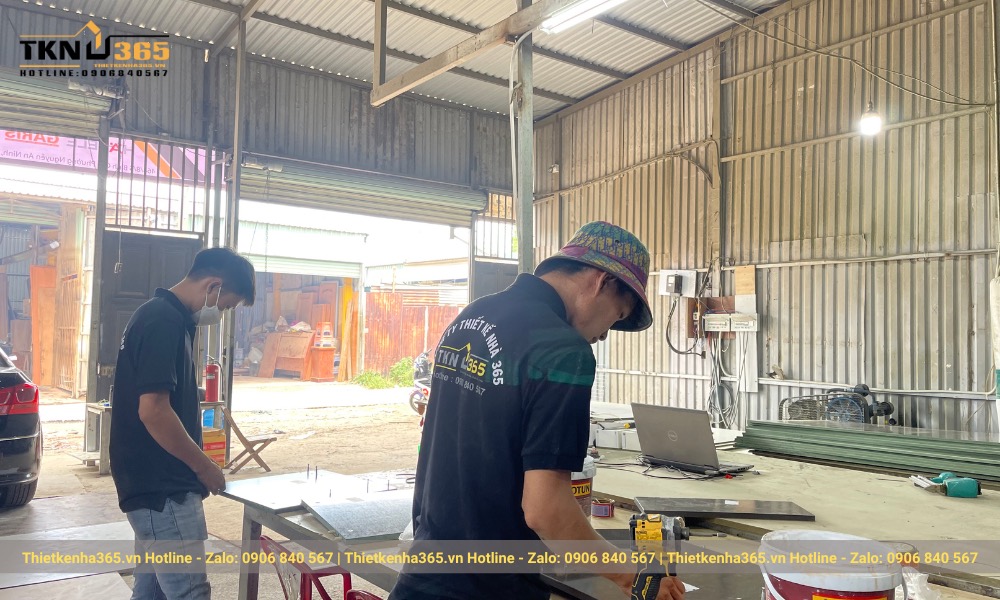 Sản xuất nội thất bếp tại xưởng
