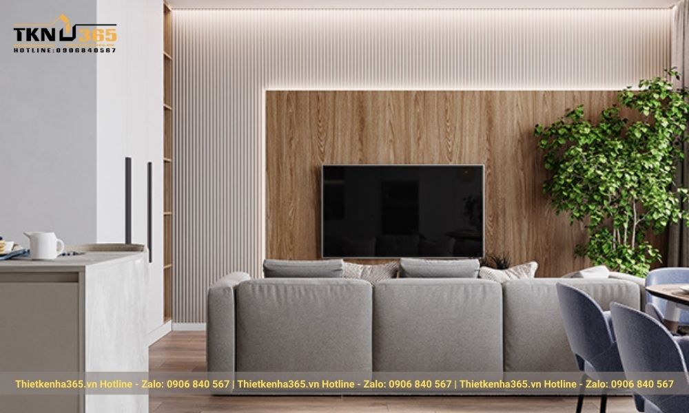 Không gian phòng khách nhỏ ấm cúng