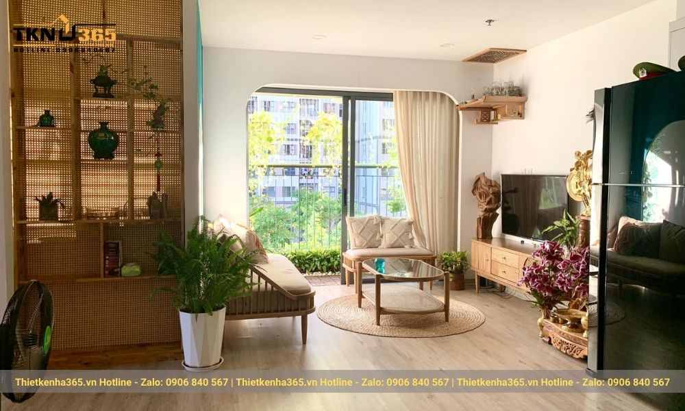 Thi công nội thất phòng khách chung cư lớn