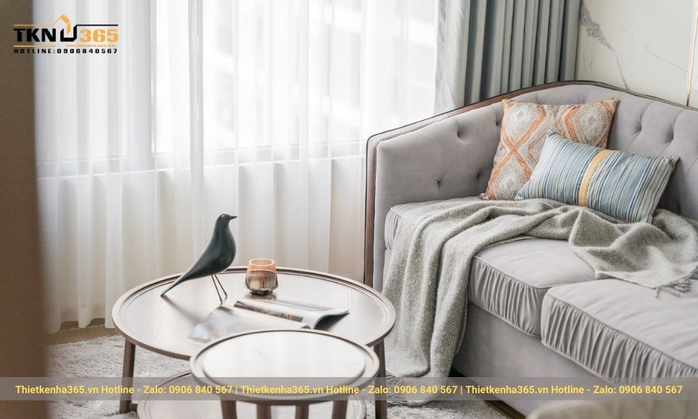 Nội thất chung cư nhỏ đơn giản như tivi, bàn trà