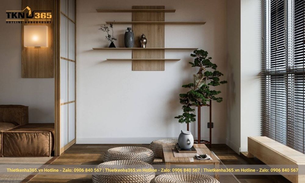 Trọn bộ nội thất phòng khách phong cách Nhật Bản đơn giản mà siêu sang trọng