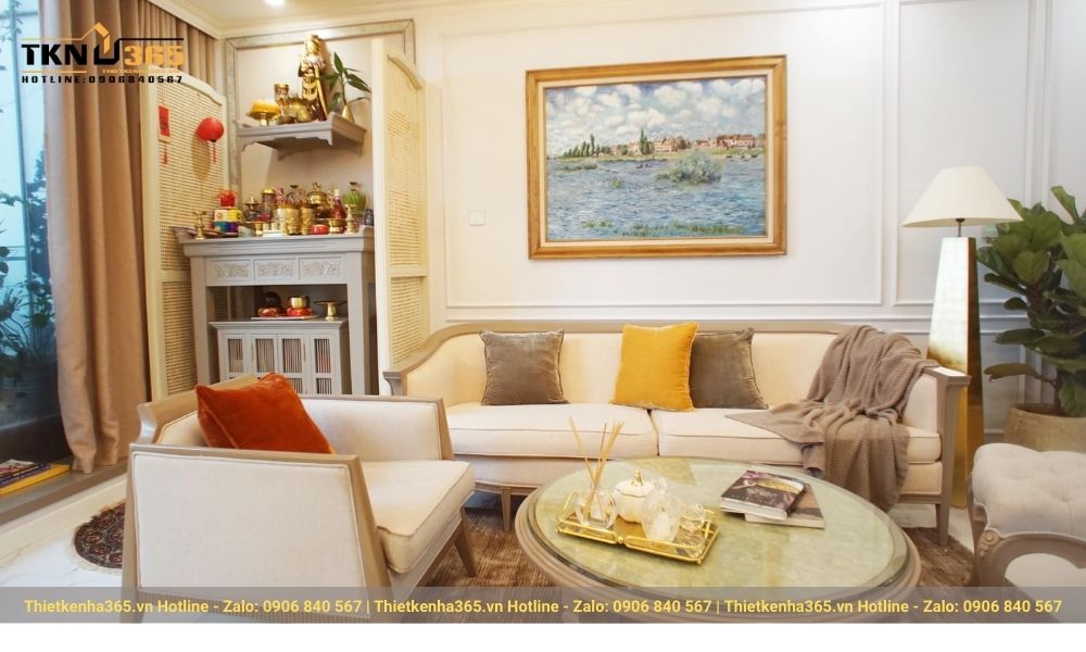 Sử dụng màu be tạo nên phong cách sang trọng quý phái