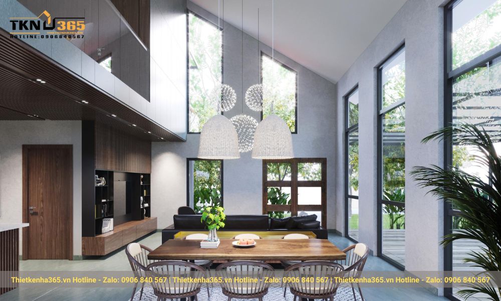 Phân chia không gian theo hướng không gian mở trong thiết kế nội thất hiện đại