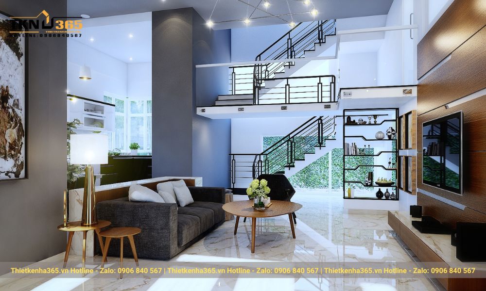 Phong cách mở trong nội thất nhà phố hiện đại