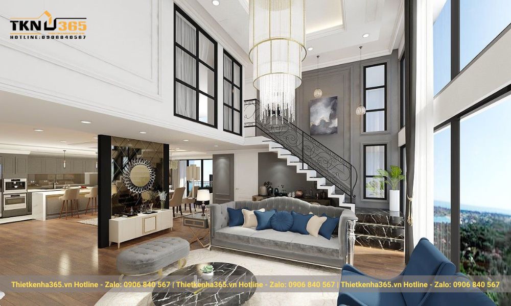 Thiết kế nhà thông tầng hiện đại, sang trọng
