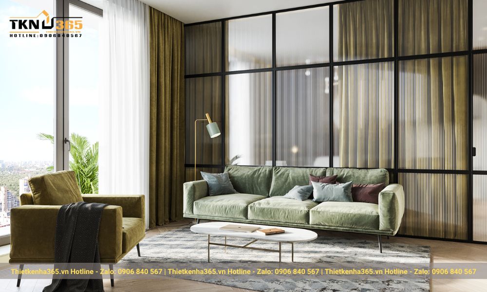 Vật liệu sử dụng trong phong cách thiết kế nội thất hiện đại